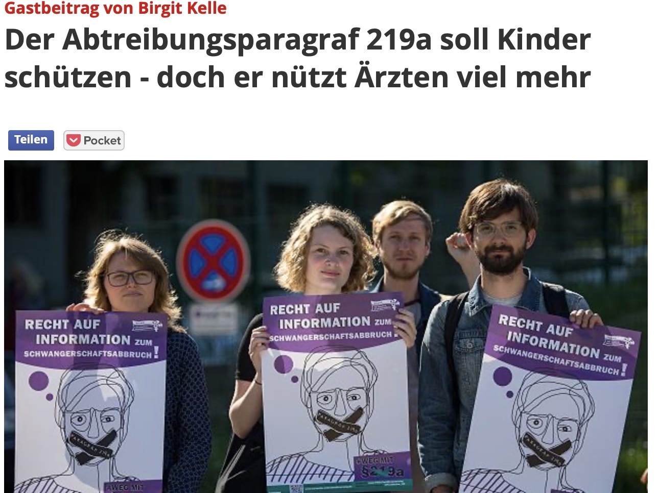 Der Abtreibungsparagraf 219a soll Kinder schützen – doch er nützt Ärzten viel mehr